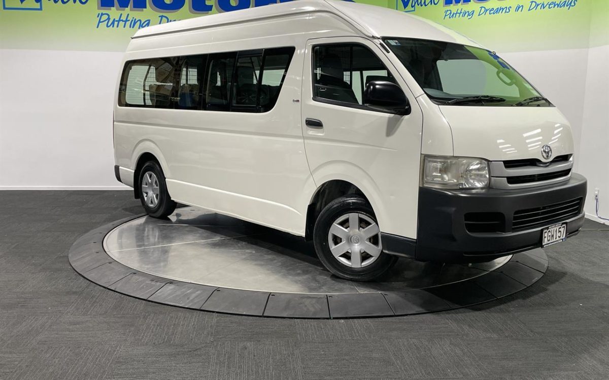 2010 Toyota hiace 3.0L DIESEL JUMBO 12 SEATER CarFinance2U CF2U Cars Used Cars For Sale New Zealand Wide Car Finance